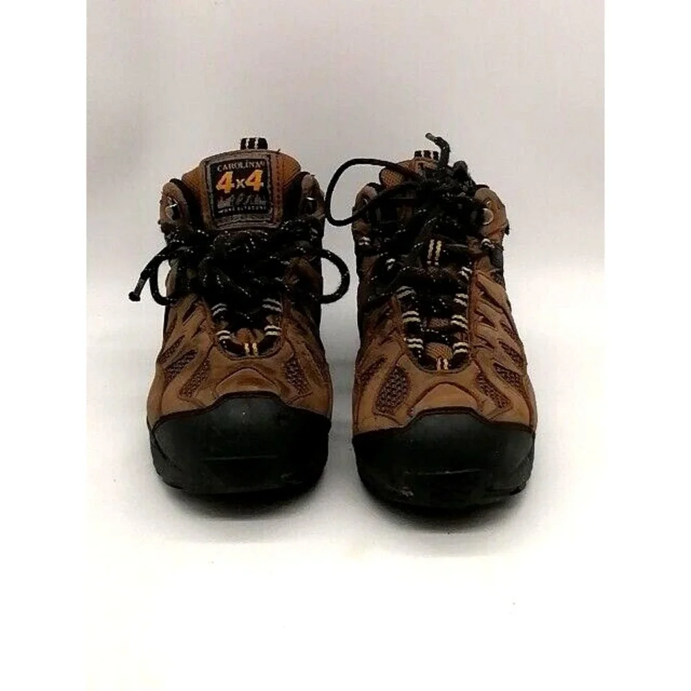 Carolina 4x4 Mens Hiking Boots Brown Leather Waterproof Mid Top Athletic Shoe 6